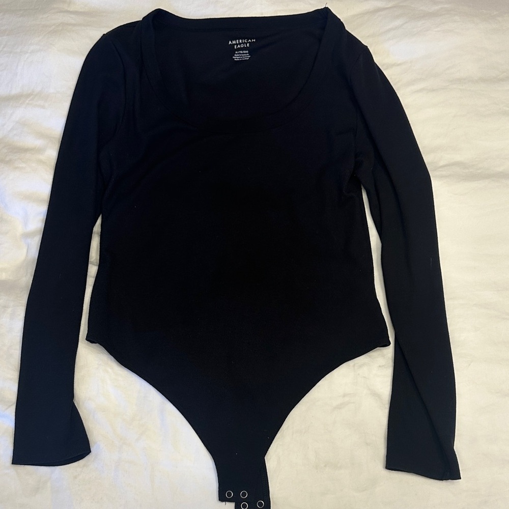 American Eagle Outfitters Black Long Sleeve Bodysuit